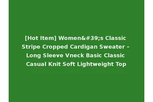 [Hot Item] Women's Classic Stripe Cropped Cardigan Sweater – Long Sleeve Vneck Basic Classic Casual Knit Soft Lightweight Top