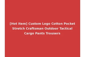 [Hot Item] Custom Logo Cotton Pocket Stretch Craftsman Outdoor Tactical Cargo Pants Trousers