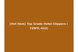 [Hot Item] Top Grade Hotel Slippers (FZNYL-022)
