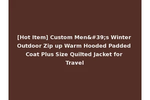 [Hot Item] Custom Men's Winter Outdoor Zip up Warm Hooded Padded Coat Plus Size Quilted Jacket for Travel