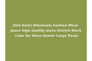 [Hot Item] Wholesale Fashion Mens Jeans High Quality Jeans Stretch Black Color for Mens Denim Cargo Pants
