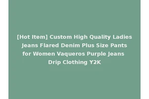 [Hot Item] Custom High Quality Ladies Jeans Flared Denim Plus Size Pants for Women Vaqueros Purple Jeans Drip Clothing Y2K