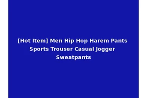 [Hot Item] Men Hip Hop Harem Pants Sports Trouser Casual Jogger Sweatpants