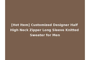 [Hot Item] Customized Designer Half High Neck Zipper Long Sleeve Knitted Sweater for Men