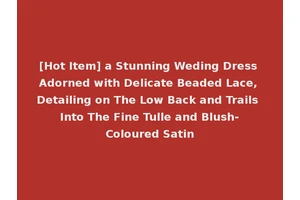 [Hot Item] a Stunning Weding Dress Adorned with Delicate Beaded Lace, Detailing on The Low Back and Trails Into The Fine Tulle and Blush-Coloured Satin