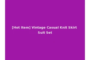 [Hot Item] Vintage Casual Knit Skirt Suit Set
