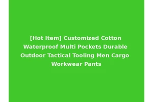 [Hot Item] Customized Cotton Waterproof Multi Pockets Durable Outdoor Tactical Tooling Men Cargo Workwear Pants