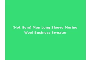 [Hot Item] Men Long Sleeve Merino Wool Business Sweater
