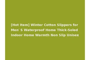 [Hot Item] Winter Cotton Slippers for Men′ S Waterproof Home Thick-Soled Indoor Home Warmth Non Slip Unisex