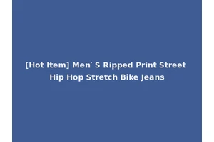 [Hot Item] Men′ S Ripped Print Street Hip Hop Stretch Bike Jeans