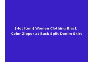 [Hot Item] Women Clothing Black Color Zipper at Back Split Denim Skirt