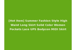 [Hot Item] Summer Fashion Style High Waist Long Skirt Solid Color Women Pockets Lace UPS Bodycon MIDI Skirt