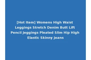 [Hot Item] Womens High Waist Leggings Stretch Denim Butt Lift Pencil Jeggings Pleated Slim Hip High Elastic Skinny Jeans