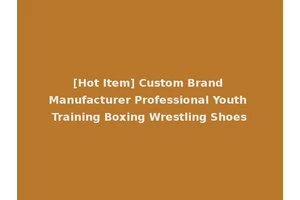 [Hot Item] Custom Brand Manufacturer Professional Youth Training Boxing Wrestling Shoes