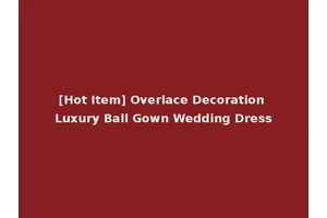 [Hot Item] Overlace Decoration Luxury Ball Gown Wedding Dress