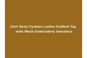 [Hot Item] Fashion Ladies Knitted Top with Mesh Embroidery Sweaters