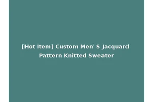 [Hot Item] Custom Men′ S Jacquard Pattern Knitted Sweater