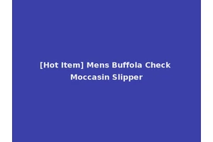 [Hot Item] Mens Buffola Check Moccasin Slipper