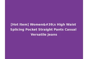 [Hot Item] Women's High Waist Splicing Pocket Straight Pants Casual Versatile Jeans