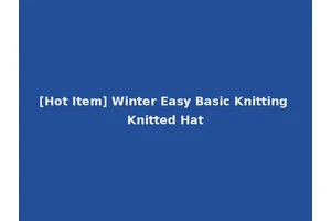 [Hot Item] Winter Easy Basic Knitting Knitted Hat