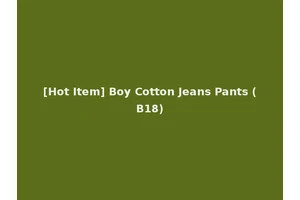 [Hot Item] Boy Cotton Jeans Pants (B18)