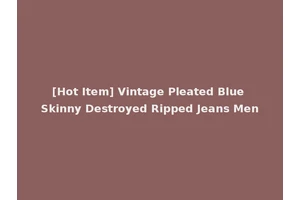 [Hot Item] Vintage Pleated Blue Skinny Destroyed Ripped Jeans Men