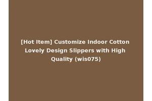 [Hot Item] Customize Indoor Cotton Lovely Design Slippers with High Quality (wis075)