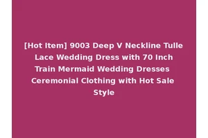 [Hot Item] 9003 Deep V Neckline Tulle Lace Wedding Dress with 70 Inch Train Mermaid Wedding Dresses Ceremonial Clothing with Hot Sale Style