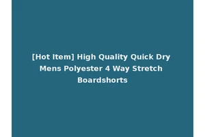 [Hot Item] High Quality Quick Dry Mens Polyester 4 Way Stretch Boardshorts
