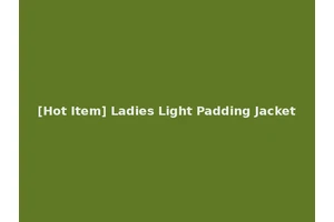 [Hot Item] Ladies Light Padding Jacket