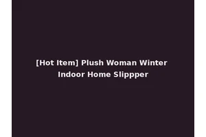 [Hot Item] Plush Woman Winter Indoor Home Slippper