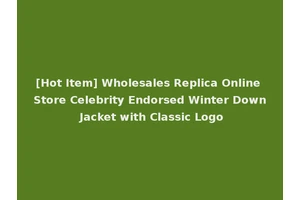 [Hot Item] Wholesales Replica Online Store Celebrity Endorsed Winter Down Jacket with Classic Logo