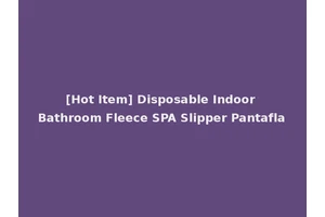 [Hot Item] Disposable Indoor Bathroom Fleece SPA Slipper Pantafla