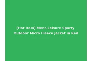 [Hot Item] Mens Leisure Sporty Outdoor Micro Fleece Jacket in Red