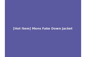 [Hot Item] Mens Fake Down Jacket