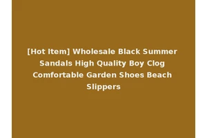 [Hot Item] Wholesale Black Summer Sandals High Quality Boy Clog Comfortable Garden Shoes Beach Slippers