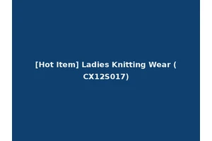 [Hot Item] Ladies Knitting Wear (CX12S017)