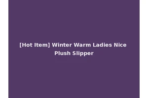 [Hot Item] Winter Warm Ladies Nice Plush Slipper