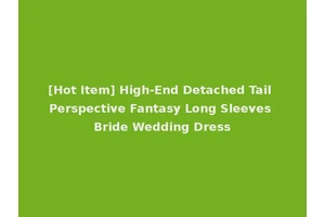 [Hot Item] High-End Detached Tail Perspective Fantasy Long Sleeves Bride Wedding Dress