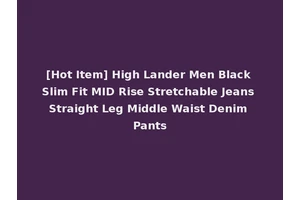 [Hot Item] High Lander Men Black Slim Fit MID Rise Stretchable Jeans Straight Leg Middle Waist Denim Pants
