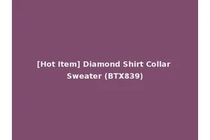 [Hot Item] Diamond Shirt Collar Sweater (BTX839)
