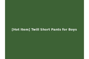 [Hot Item] Twill Short Pants for Boys