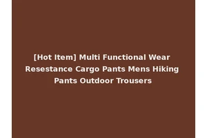 [Hot Item] Multi Functional Wear Resestance Cargo Pants Mens Hiking Pants Outdoor Trousers