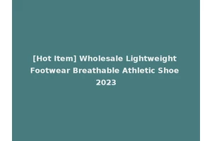 [Hot Item] Wholesale Lightweight Footwear Breathable Athletic Shoe 2023