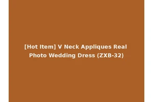 [Hot Item] V Neck Appliques Real Photo Wedding Dress (ZXB-32)