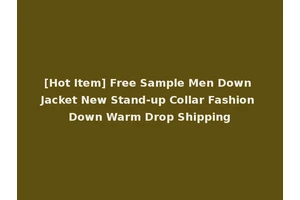 [Hot Item] Free Sample Men Down Jacket New Stand-up Collar Fashion Down Warm Drop Shipping