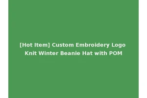 [Hot Item] Custom Embroidery Logo Knit Winter Beanie Hat with POM