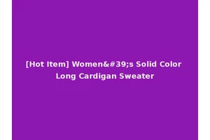 [Hot Item] Women's Solid Color Long Cardigan Sweater