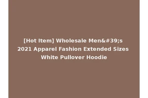 [Hot Item] Wholesale Men's 2021 Apparel Fashion Extended Sizes White Pullover Hoodie