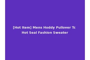 [Hot Item] Mens Hoddy Pullover Tc Hot Seal Fashion Sweater